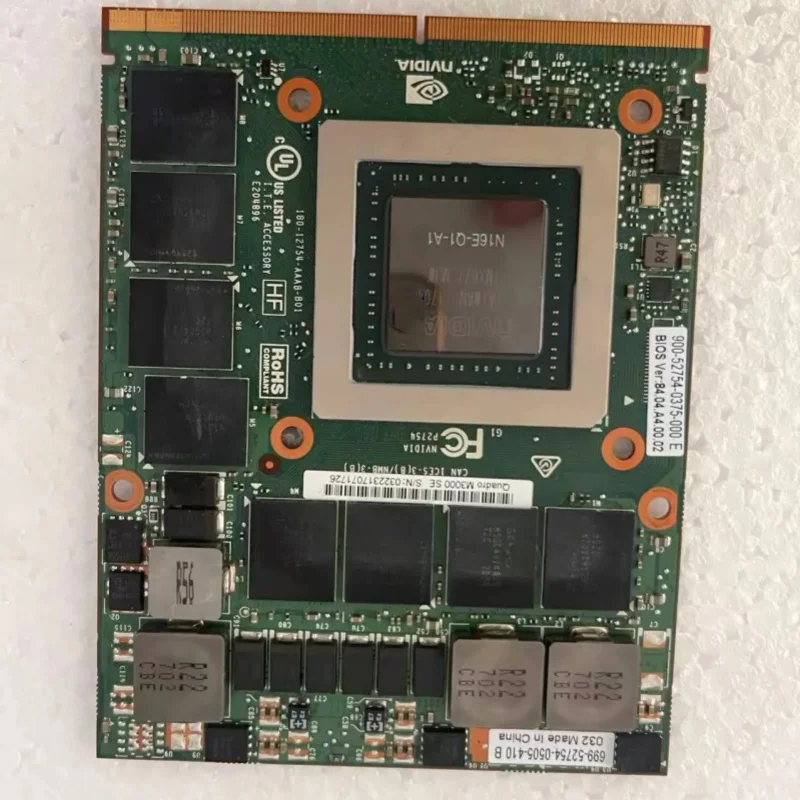 Graphics Card M3000m 4GB GDDR5 for HP zBook 17 G3 for Dell Precision 7710 7720 N16E-Q1-A1