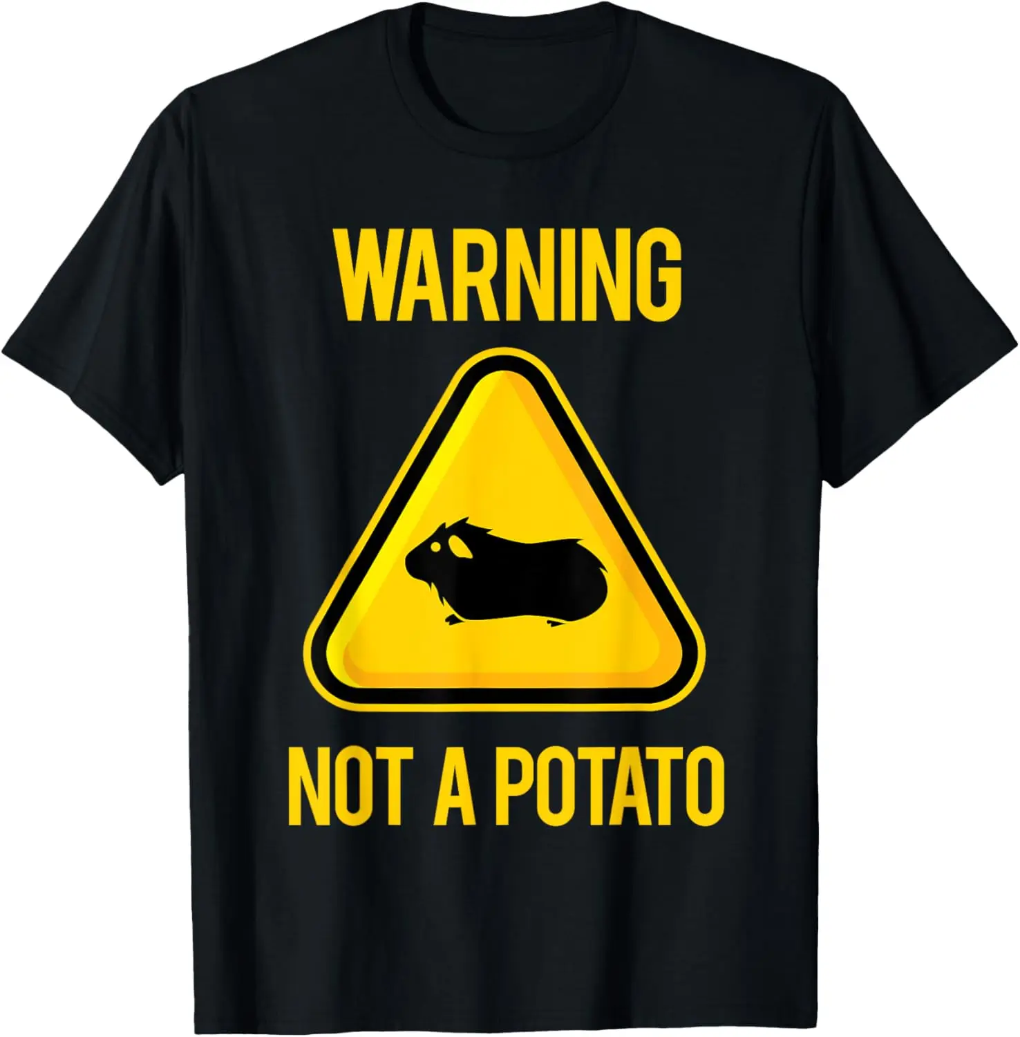 Warning Not a Potato Guinea Pig Funny Tees T-Shirt