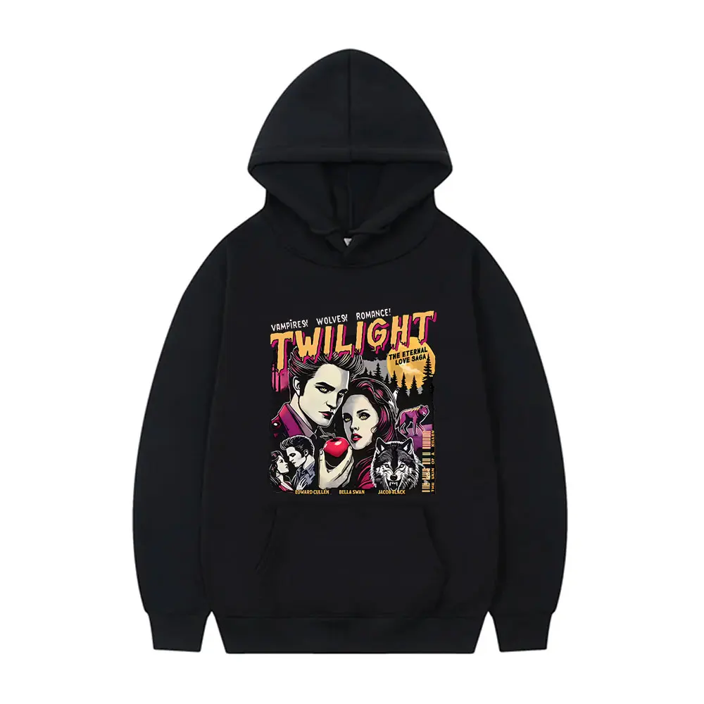 

Movie Twilight Vampire Edward Cullen Bella Hoodie Robert Pattinson Sweatshirt Wolf Jacob Black Hoodies Men Women Casual Pullover