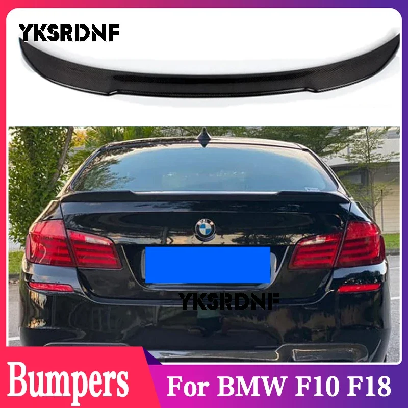 FOR BMW 5 Series F10 F18/F10 M5 Sedan CS Style Carbon fiber Forged carbon Rear Spoiler Trunk wing 2009-2017