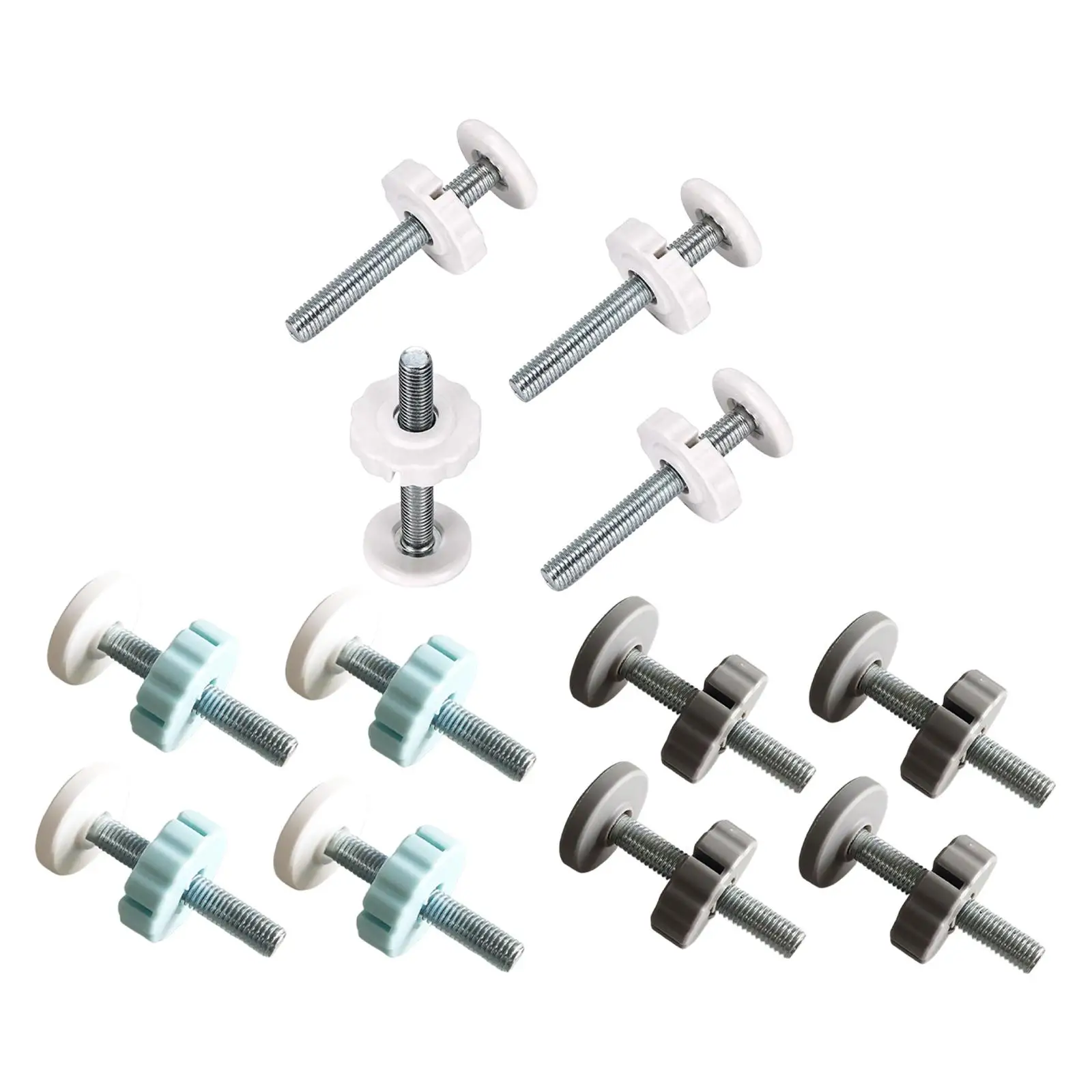 4pcs Baby Gate Threaded Spindle Rods Stair Gate Fittings Versatile Use Steel Bolt Parts for Stair Railing Pet Barrier Indoor