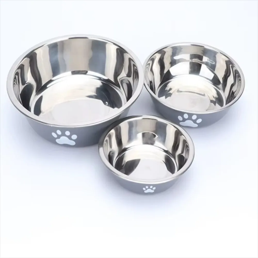 New Large Capacity Dog Bowl Stainless Steel Anti-slip Cat Bowl Double-layer Anti-rust Dog Water Bowl Suitable for Puppies - view 3