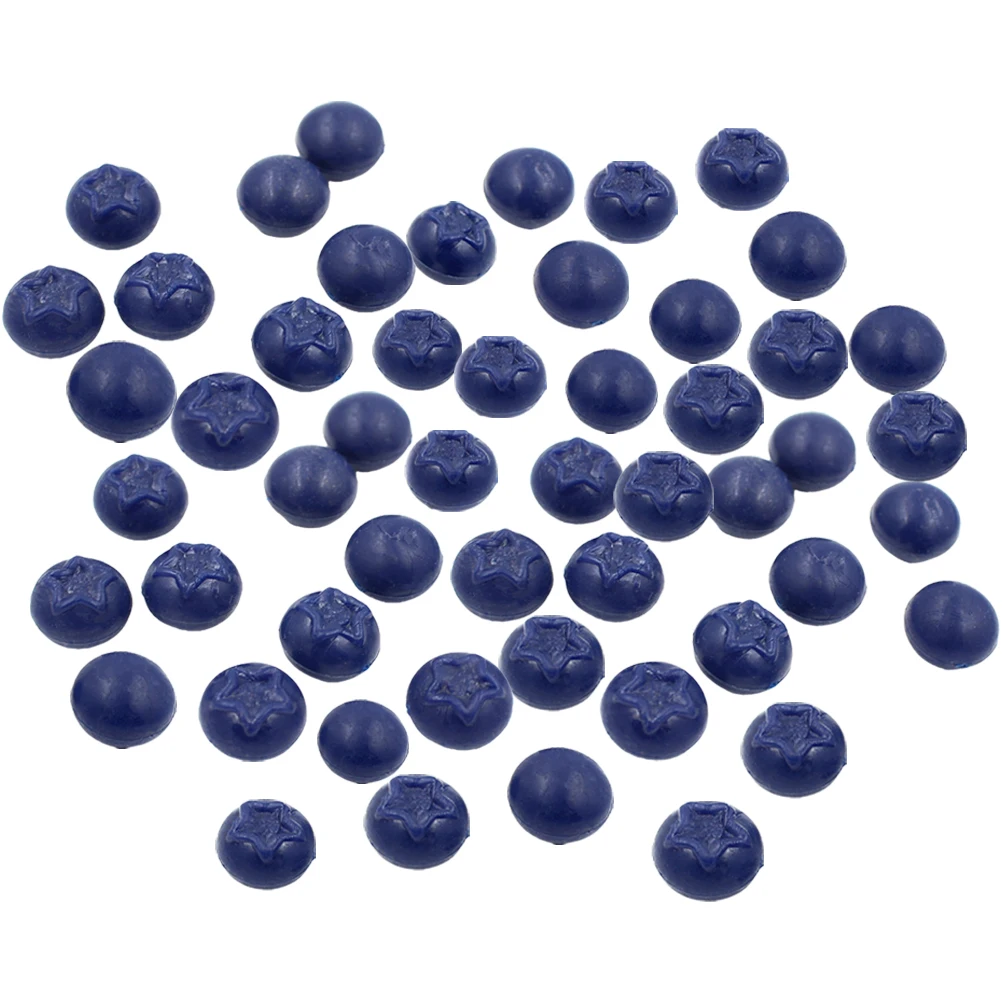 50pcs Artificial Blueberries Decor Simulation Resin Fruits Model Layout Scene Photography Props Fake Fruit Accessories