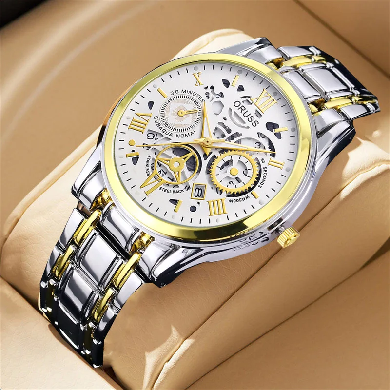 Men's Quartz Watch High End Male Business Wristwatch Stylish Durable Student Movement Watch Perfect For Daily Wear Boy Gifts