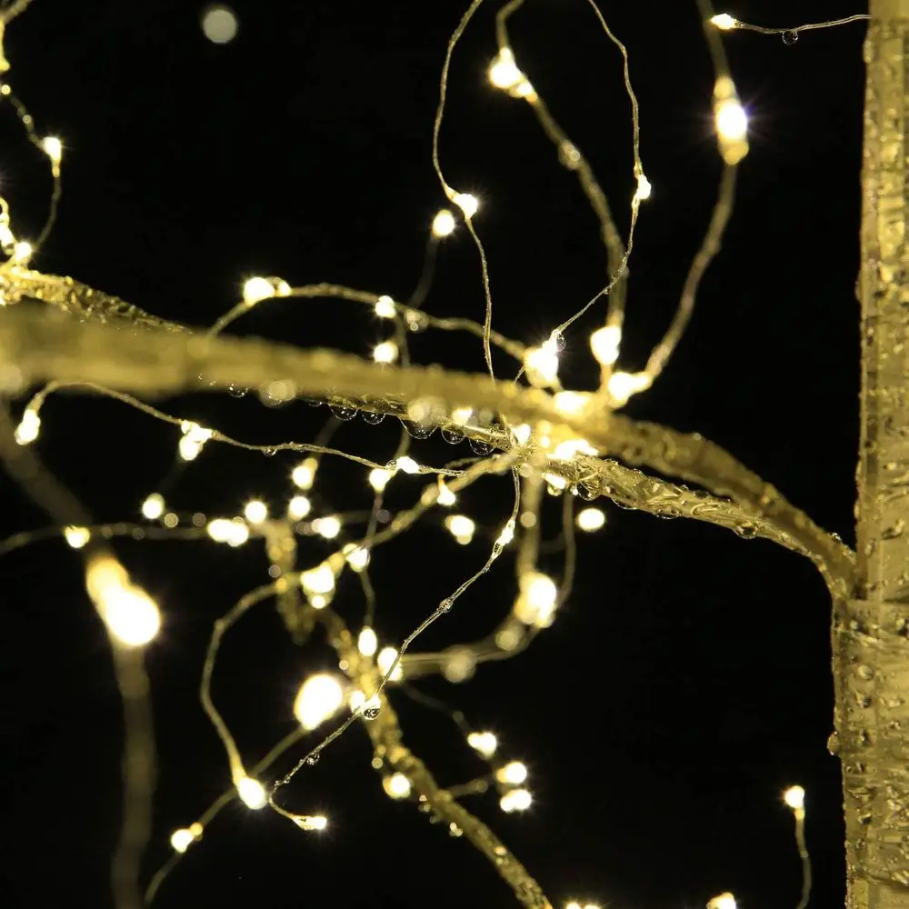 شجرة LED مضاءة بالنجوم بطول 5 أقدام مع أضواء ملاك بيضاء دافئة، فضي، مثالية للمنزل والعطلات والمناسبات #4