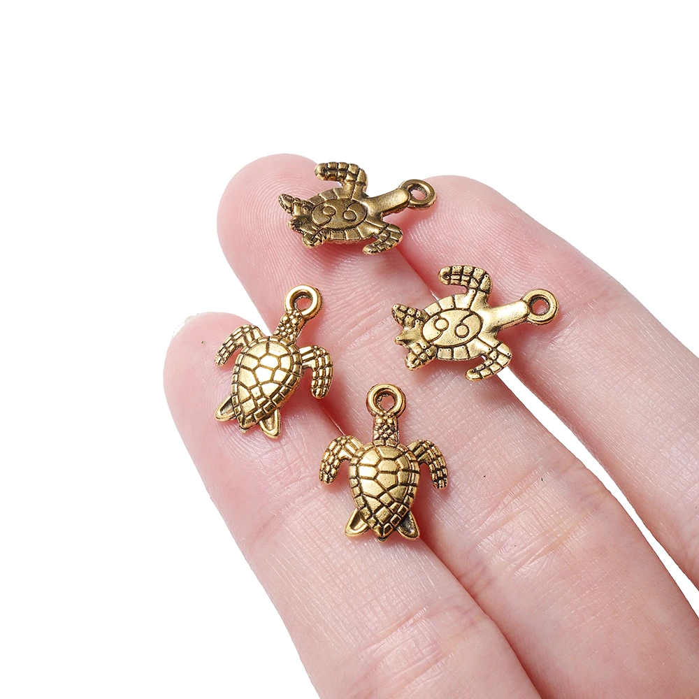 30Pcs/Lot Mixed Tortoise Alloy Bronze Turtle Charm Pendants for DIY Bracelet Earrings Necklace Jewelry Making Accessories