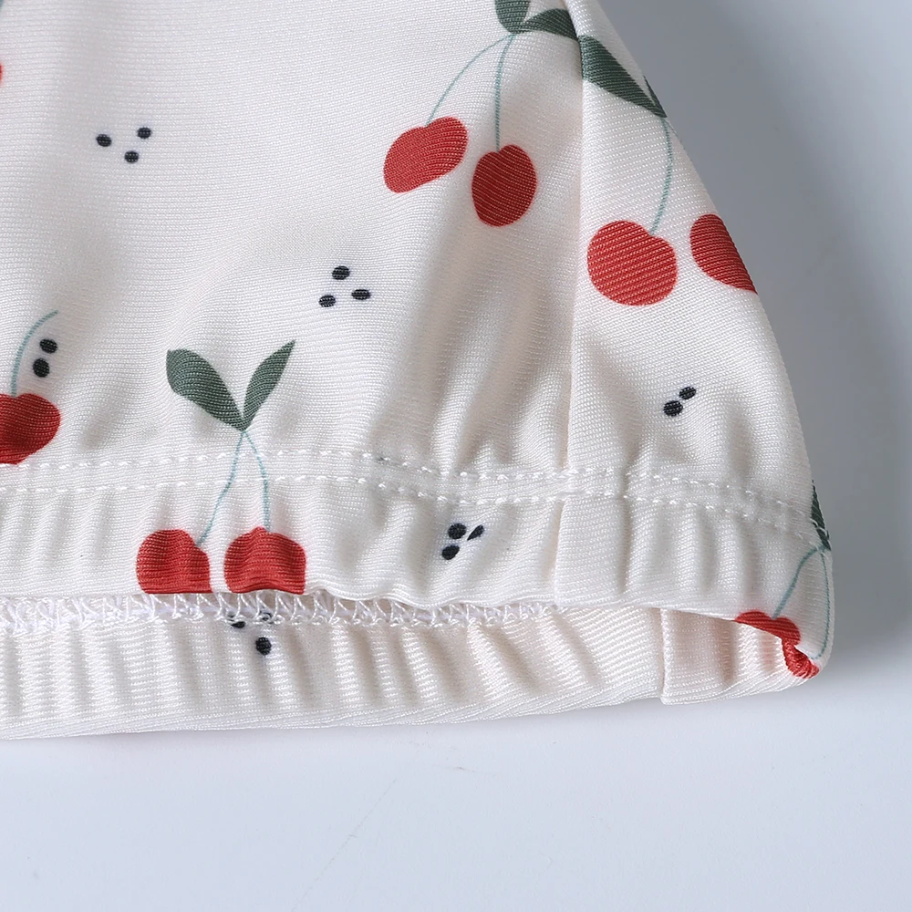 Kinder Mädchen Badeanzug Sommer Bikini Mädchen Badeanzug Langarm Kinder Bademode mit Hüten – Detail 8