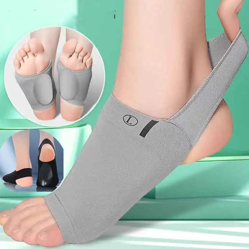 Good Silicone Arch Support Insoles for Woman Men Flat Foot Corrector Plantar Fasciitis Pain Relief Sleeve Socks Orthotic Insoles
