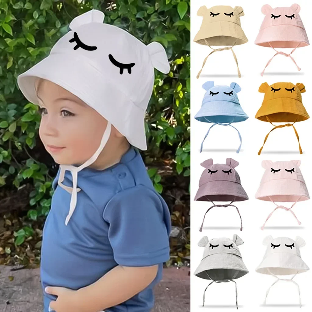 

2024 spring and summer new cute baby Sun Hat breathable basin cap for boys and girls Beach Hat fisherman's hat