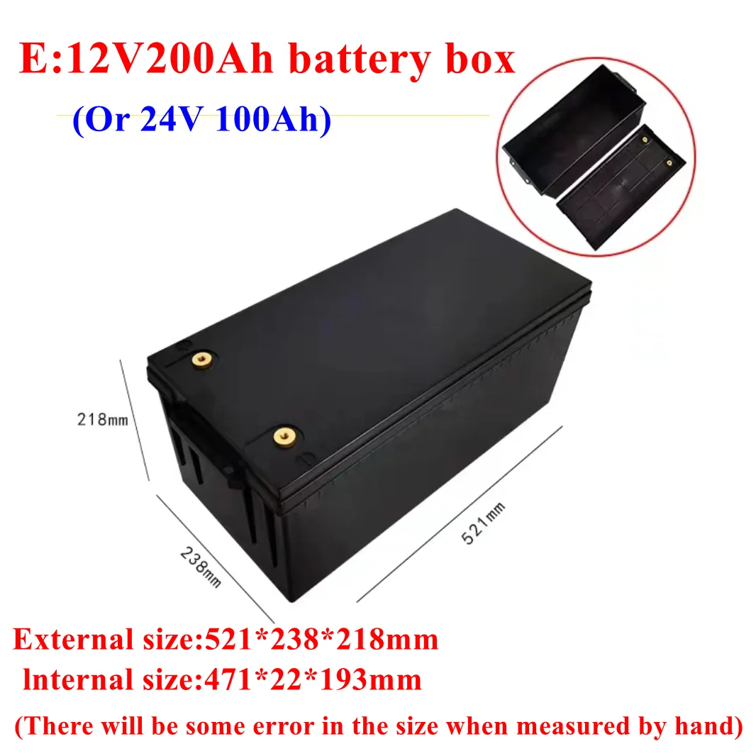 Lithium Battery Box Big Shell Power Bank Case plastic boxes Can DIY 12V 90AH 100AH 120AH 150AH 200AH 250AH 300AH 24V 50AH