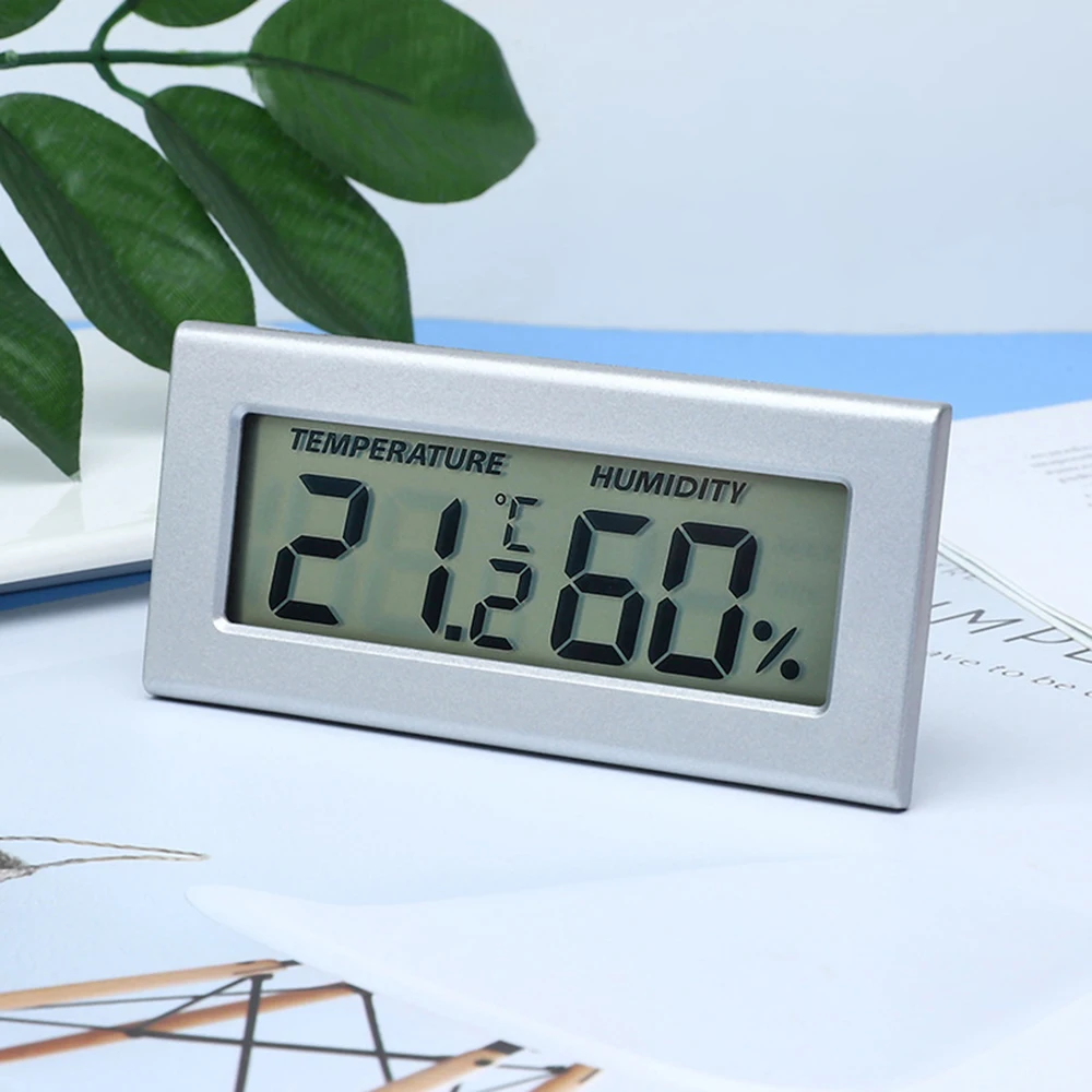 Indoor LCD Digital Display Thermometer Hygrometer -10℃~60℃(14~140℉) 20%~90%rh With Battery Magnetic Paste Design