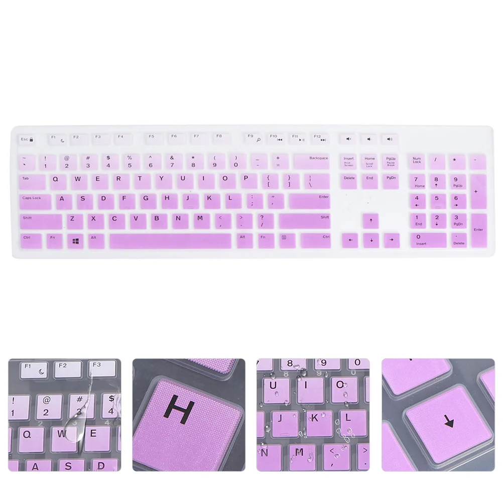 

1 pc Silicone Keyboard Skin For Kb216 Km636 Optiplex Waterproof Dustproof Thin Protective Film Us Layout
