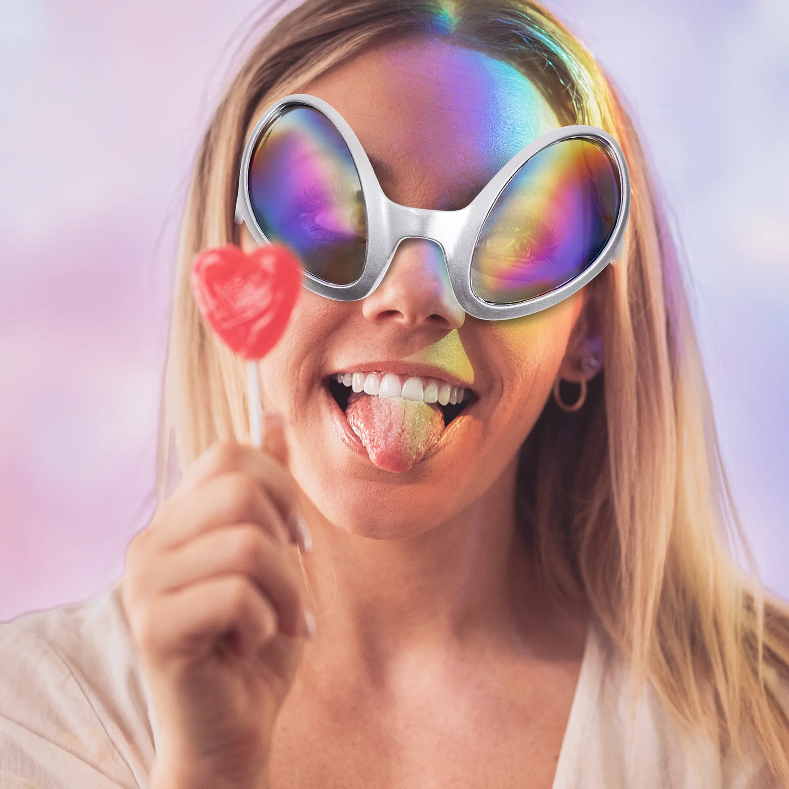 4 Stücke Gläser Lustige Alien Sonnenbrille Cosplay Party Requisiten Photo Booth Kreative Brillen für Erwachsene Kinder Gläser