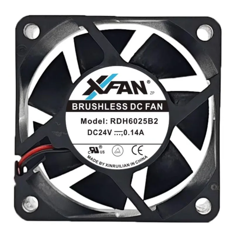 New Cooler Fan for XFAN RDH6025B2 24V 0.14A 6CM 6025 Inverter Cooling Fan 60x60x25mm
