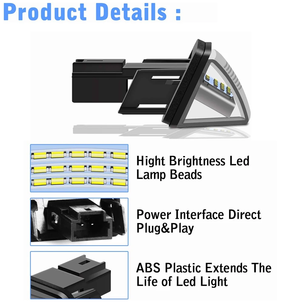 LED Car License Number Plate Light For Citroen C3 C4 C5 BERLINGO Saxo Xsara Picasso for Peugeot Partner 206 207 306 307 308 5008