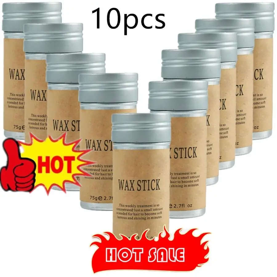 

10PCS Broken Hair Artifact Hair Wax Stick Gel Cream Styling Hair Frizz Fixed Fluffy Children Men And Women Styling Wax