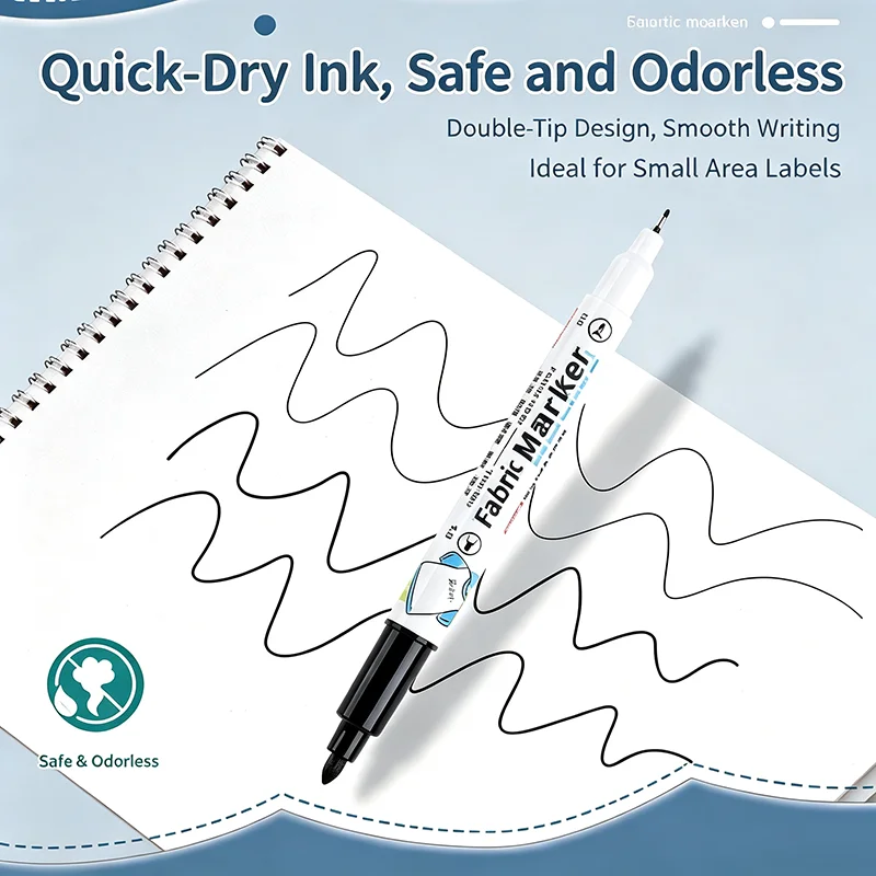 3/6/12Pcs Fabric Marker Pens – Washable, Sun-Resistant, Wear-Resistant, Waterproof, Fade-Proof Permanent Ink for Clothes, Textil