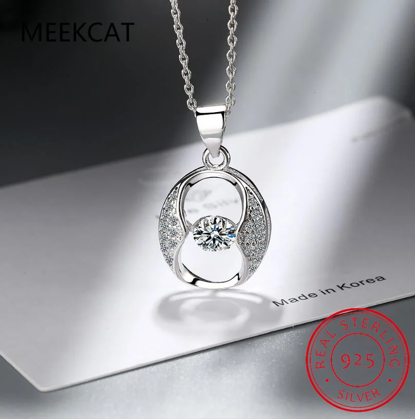 Moissanite Necklace Halo Pendant 0.5ct 925 Sterling Silver D VVS1 Lab Diamond Necklace Colar de Prata for Women Party Gift
