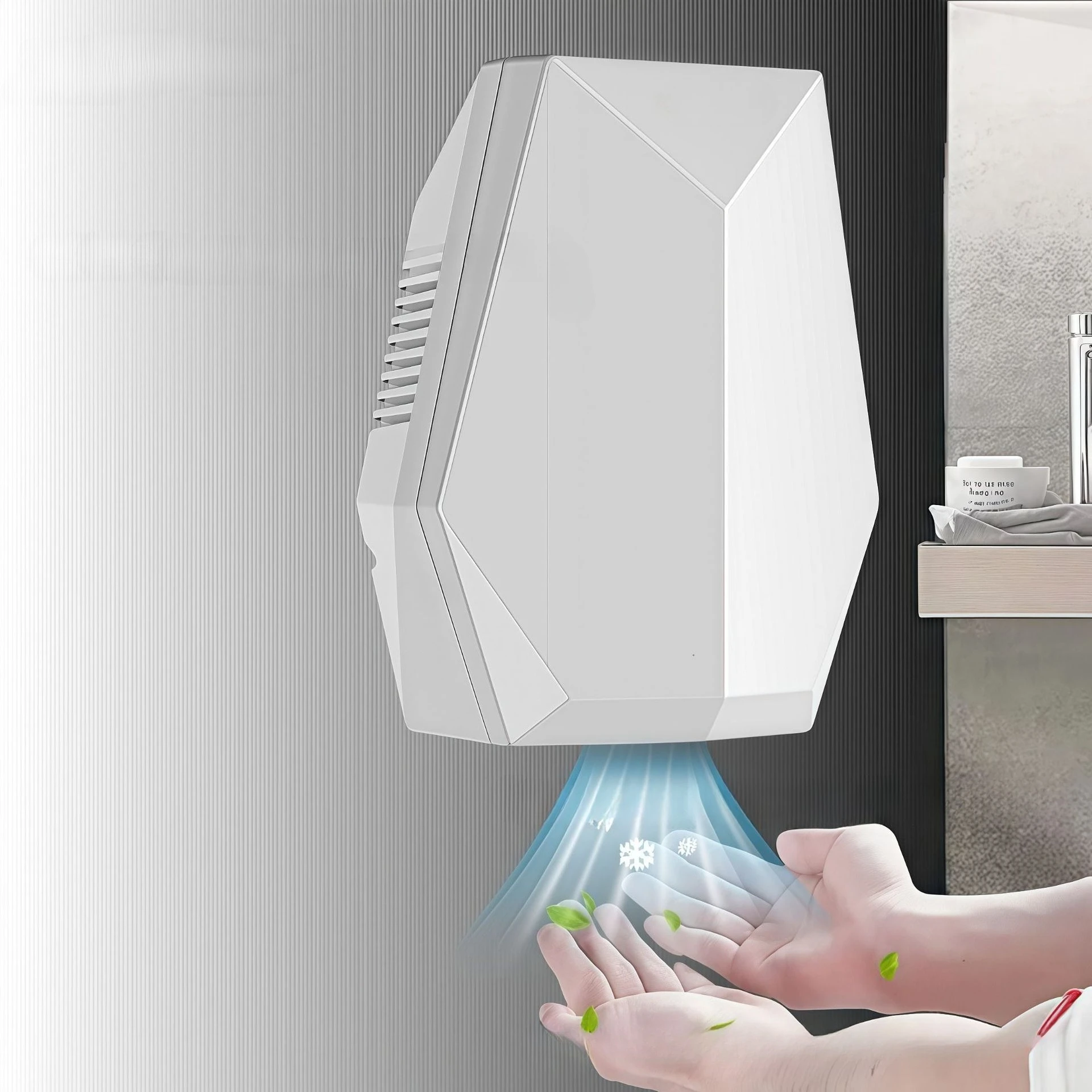 

Интеллектуальная автоматическая индукционная сушилка для рук Коммерческая сушилка для рук с затычкой горячего воздуха для дома и ванной комнаты