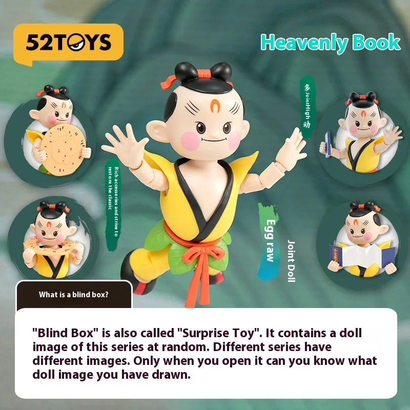 52TOYS Tianshu Qitan Mobile Doll Blind Box Classic Animation Handmade Clockwork Toy Doll Desktop Ornament Children's Toy Gift