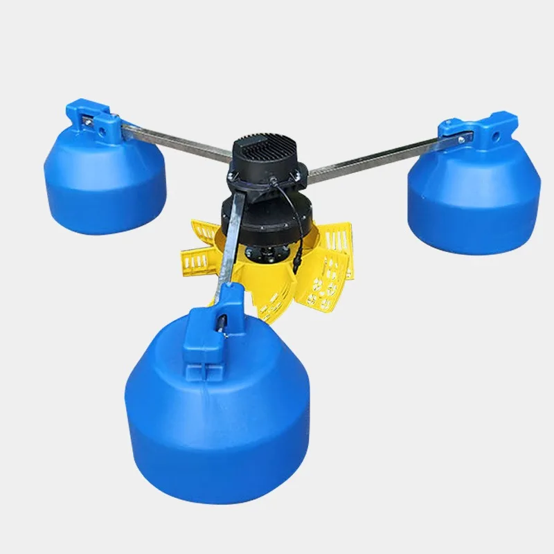 Aerator impeller blasts air and pushes waves Aquaculture high-power water wheel