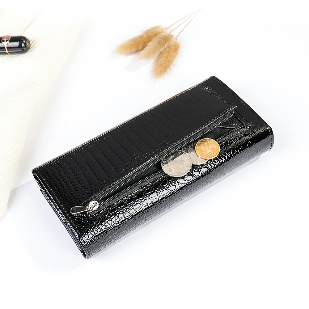 MVA Leather Wallet Purse Carteras Para Mujer Mujeres Long Card Holder Wallets For Women Hand Zipper Porte Monnaie Femme Dames