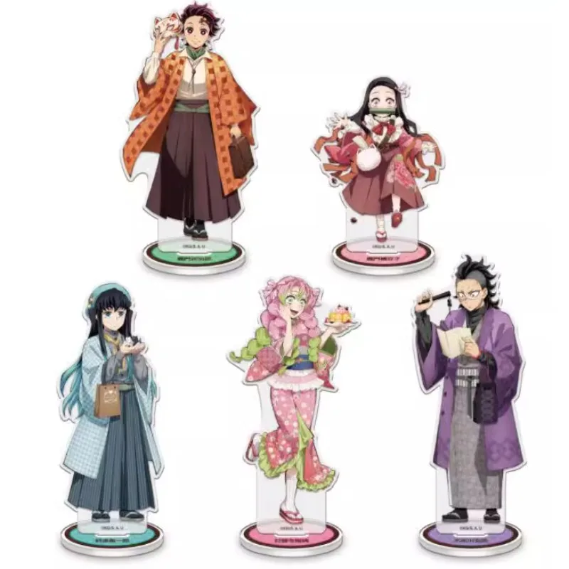 Game Nezuko Kamado Tanjirou Kanroji Mitsuri Tokitou Muichirou Acrylic Stand Doll Anime Figure Model Cosplay Toy for Gift