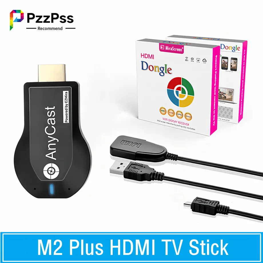 1080P M2 Plus HDMI-compatble TV Stick WIFI Display TV Dongle Receiver Anycast DLNA Share Screen For IOS Android Miracast Airplay