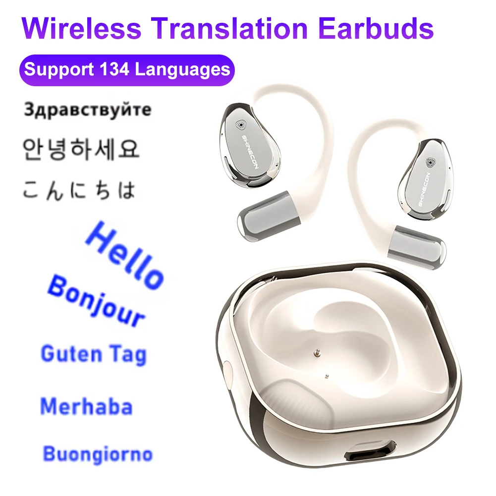 X5 PRO AI Translator Earbuds Real-time Translation 134 Languages Translator Wireless Headphones Smart Voice Translator Earphones