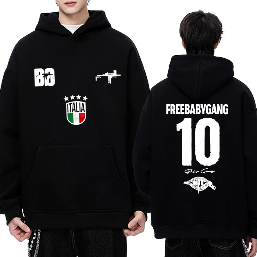 

Hot Rapper Baby Gang Album Tour 2025 printed Sweatshirt Autumn Winter Men women vintage pullovers Unisex Fleece Casual Hoodie