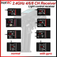 HOTRC 2.4GHz F-04AT F-06AT F-08AT F-01A F-01AT Gyro/Light Control Receiver 4/6/8 CH for CT-4A CT-6A CT-8A HT-8A Transmitter