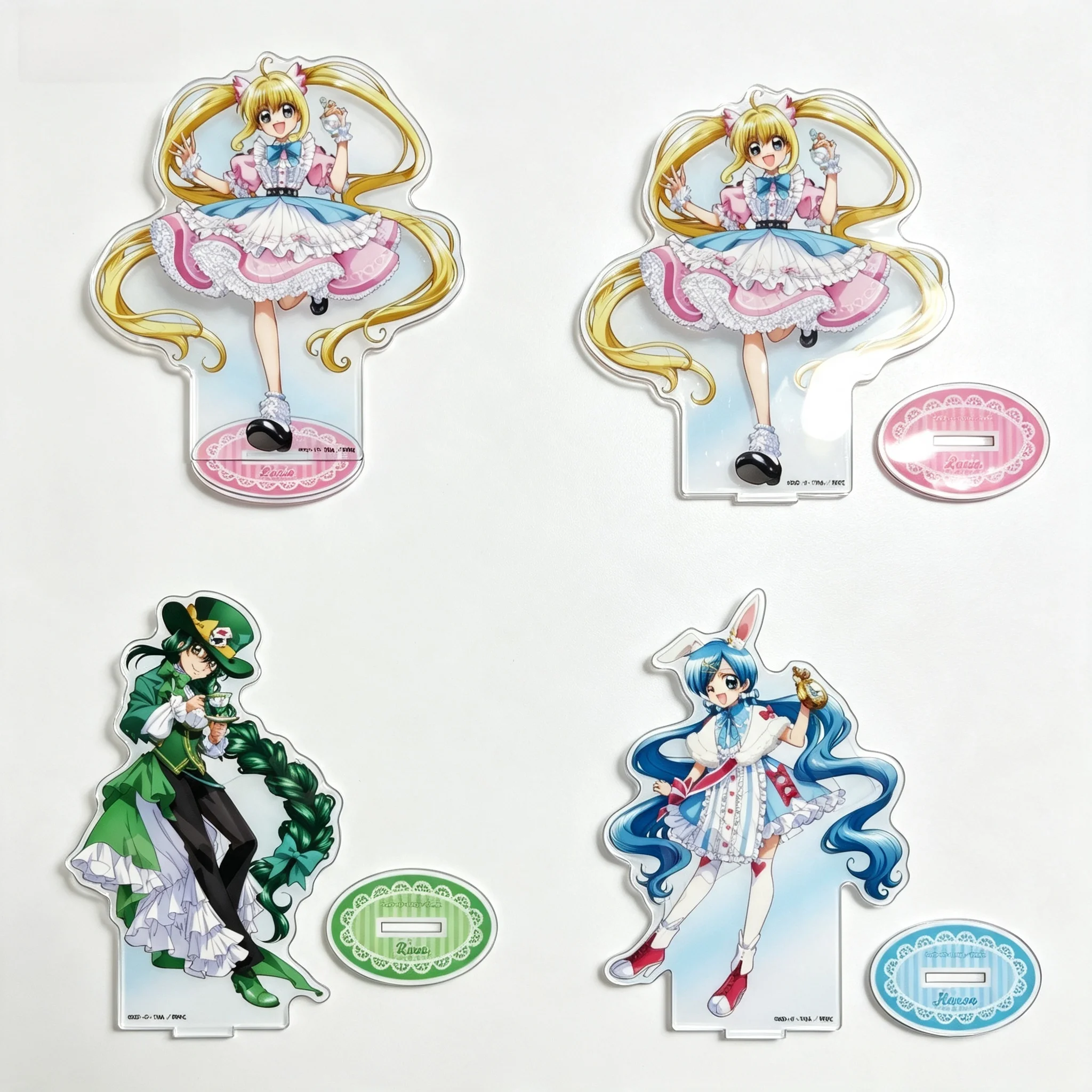 Anime Mermaid Melody Pichi Pichi Pitch Alice Ver Lucia Nanami Hanon Hosho Rina Toin Soporte Acrílico, Placa de Modelo, Llaveros