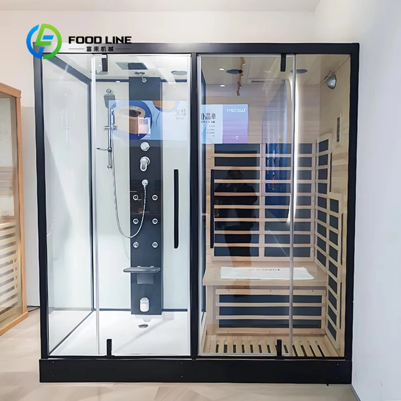 Customized Indoor Infrared Sauna Steam Sauna Spa Room, Steam and Sauna Combined Unit with Enclosed Shower Room