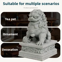 Stone Carved Lion Ornaments, Chinese Feng Shui Decorations, Home Decor, Living Room, Bar, Coffee Shop, Desk Decorations 5