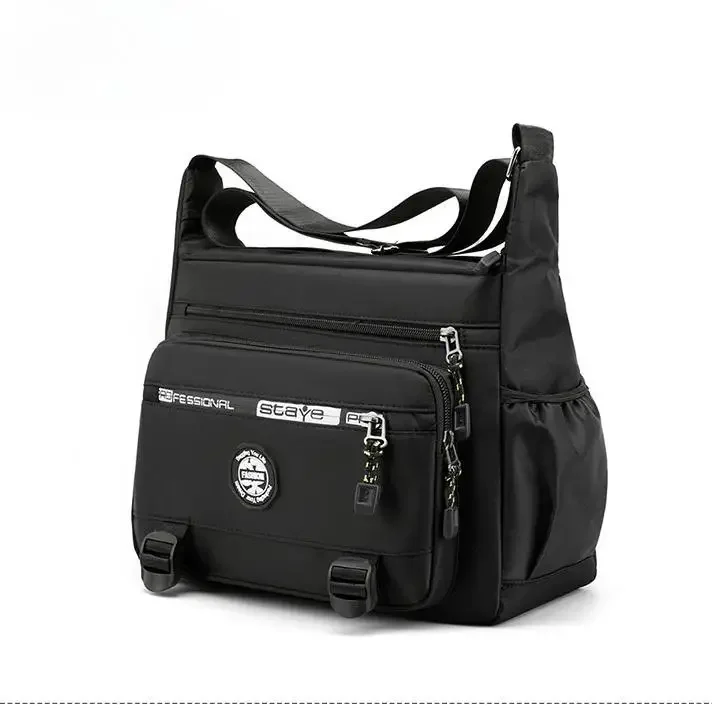 Wasserdichte Nylon-Umhängetasche für Herren – kompakte Sling-Crossbody-Schultertasche für Arbeitsweg und Reisen – Detail 6