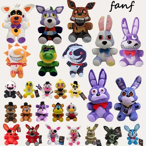 ตุ๊กตาผ้าพลัฌน่ารักจากเกม Five Nights at Freddy's (FNAF) ปี 2026 ตุ๊กตาหมีบอนนี่ ฟ็อกซี่ การ์ตูนตุ๊กตาเฟรดดี้ ของเล่นสำหรับเด็ก เป็นของขวัญ