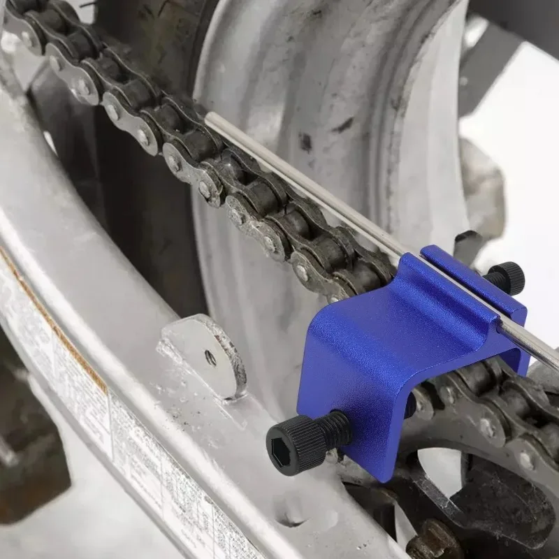 Aluminum Alloy Motorcycle Chain Alignment Tool for ATV Chain Adjuster Breaker and Riveter Set No-scratch Motorcycle Maintenance - Image 4