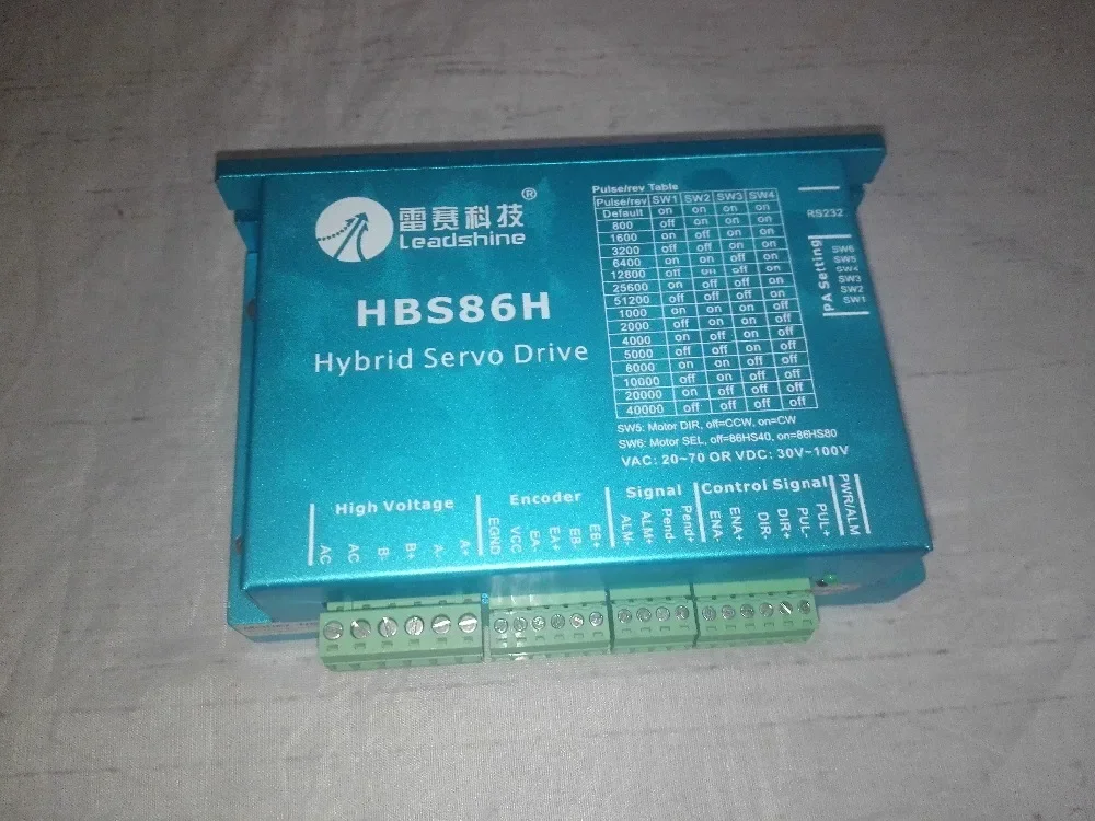 

НОВЫЙ 2-фазный гибридный сервопривод Leadshine HBS86H, 20-70 В переменного тока или 30-90 В постоянного тока, 8,2 А, шаговый драйвер с ЧПУ DSP с замкнутым контуром