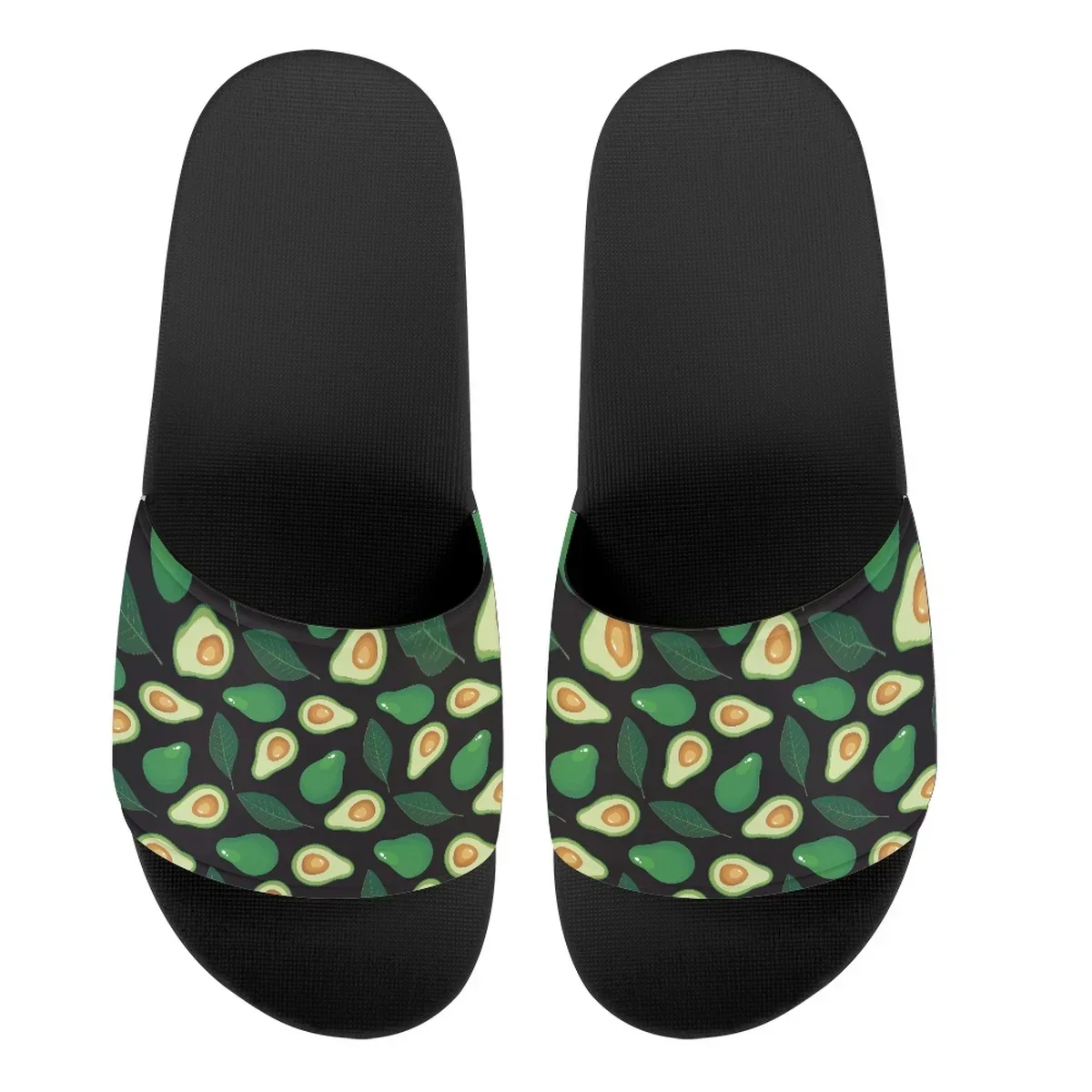 Avocado Women Men Slippers Summer Beach Flip Flops Lightweight Casual Flat Slides Breathable Ladies Slides Sandals