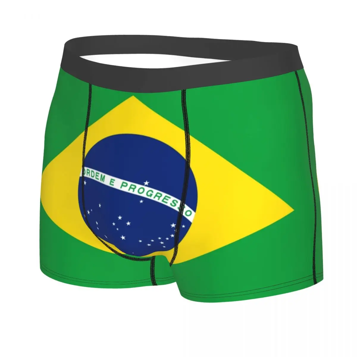 Male Cool Flag Of Brazil Underwear Boxer Briefs Men Stretch Shorts Underpants