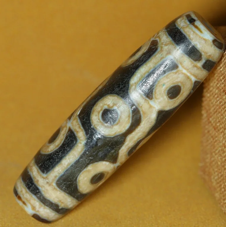 Himalayan Ancient Tibetan DZI Beads Old Agate 9 Eye Totem Amulet Pendant #0879