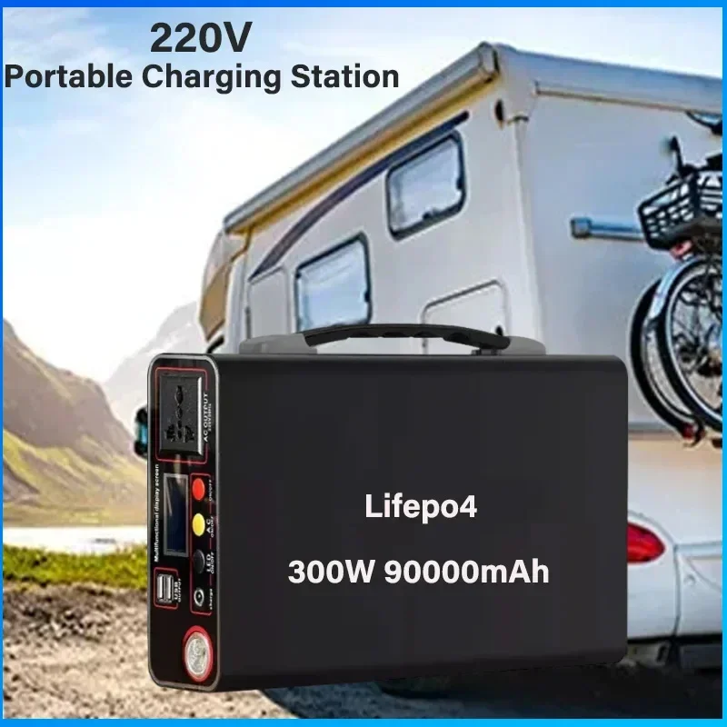 220V Korean Style Power Bank 300W External Power Bank 90Ah Home Outdoor Camping Lifepo4 Power Supply System Notebook Wholesale