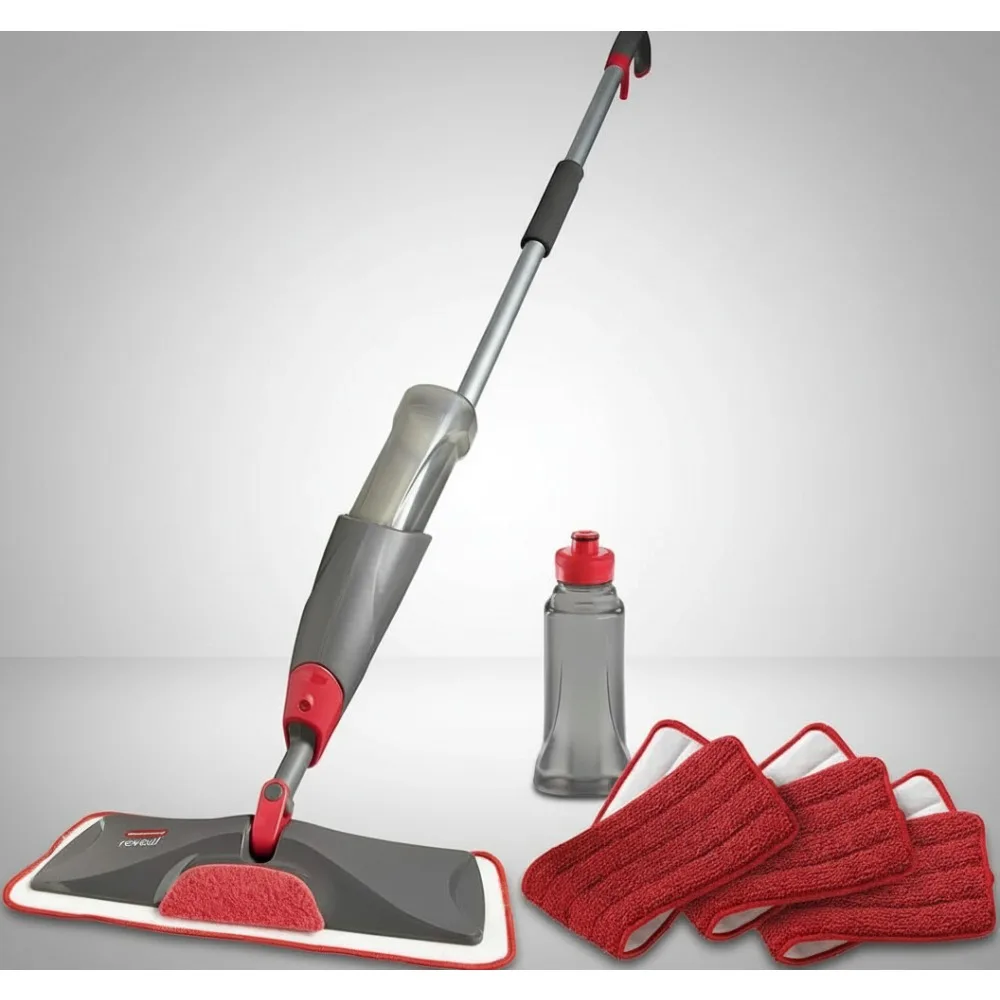 

Cordless Spray Mop with 3 Reusable Microfiber Pads, Multi-Surface Floor Cleaner for Home & Office