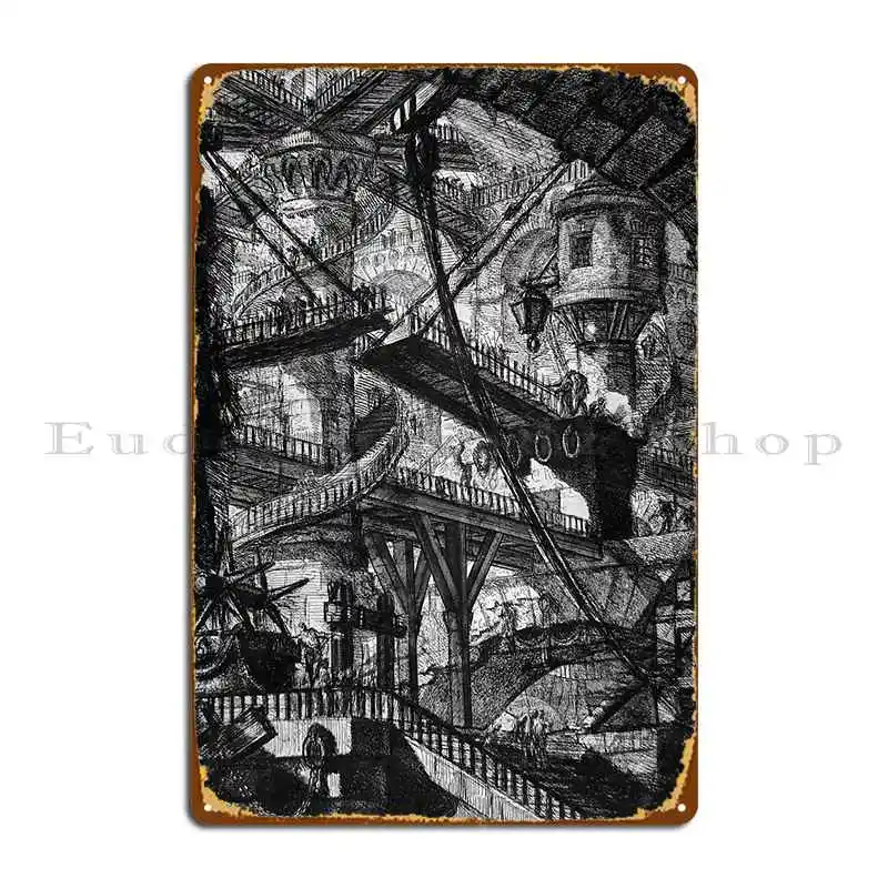 Le Carceri Piranesi Metal Signs Printing Decoration Decoration Cinema Create Tin Sign Poster