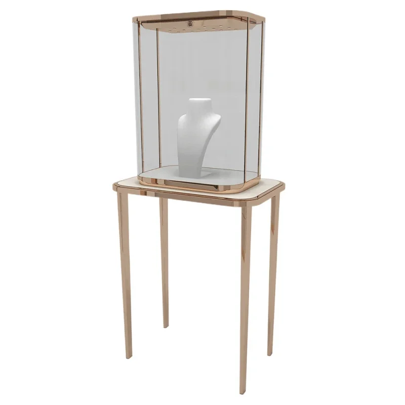 

custom.Modern LED Glass Display Cabinet with Stainless Steel and Aluminium Showcase Jewelry Retail Stores and Shopping Malls