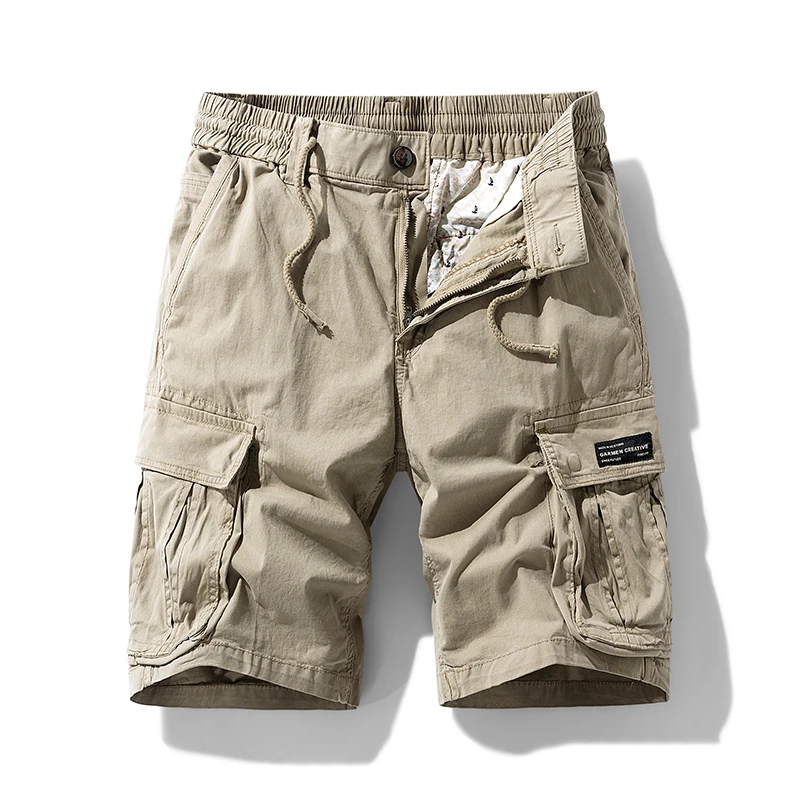 Men's Work Shorts Summer New Style Fashion Loose Casual Shorts Outdoor Travel Comfortable Cotton Wear-resistant Bermuda Shorts