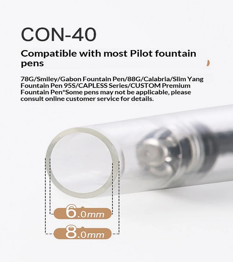 Original PILOT Fountain Pen CON-40/CON-70 Ink Converter Rotary/Press Type Ink Absorber,for 78G/88G/ Fountain Pen Accessories