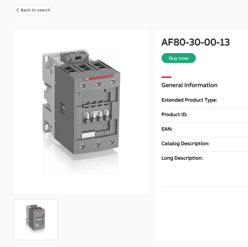 ABB Contactor AF80-30-00-13 100-250V AC/DC  Product ID  ：1SBL397001R1300