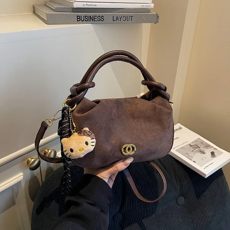 حقيبة كتف نسائية كلاسيكية لعام 2025، محفظة كروس من الجلد الطبيعي، حقيبة صغيرة ريترو للاستخدام اليومي والسفر، حقيبة يد بوهو عصرية