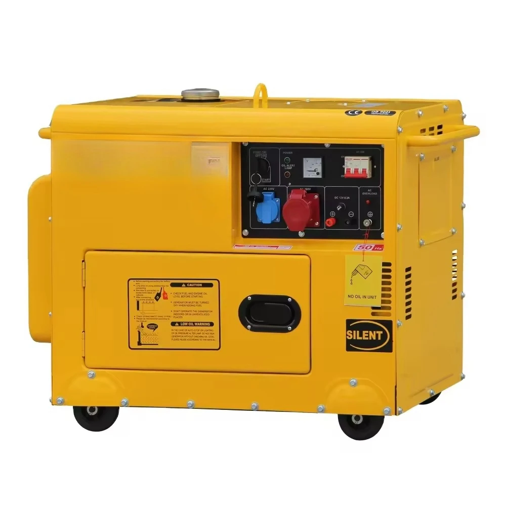 

Дизельный генератор YHS 5000W 5KW с открытой рамой, дистанционным запуском, портативный, бесшумный, с электрическим запуском